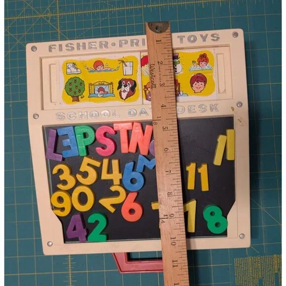 Fisher-Price School Days Desk Vintage Educational Toy Magnetic Letters Numbers - Picture 10 of 13